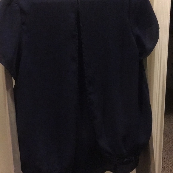 Blue Fringe, split back, blouse - Picture 3 of 3